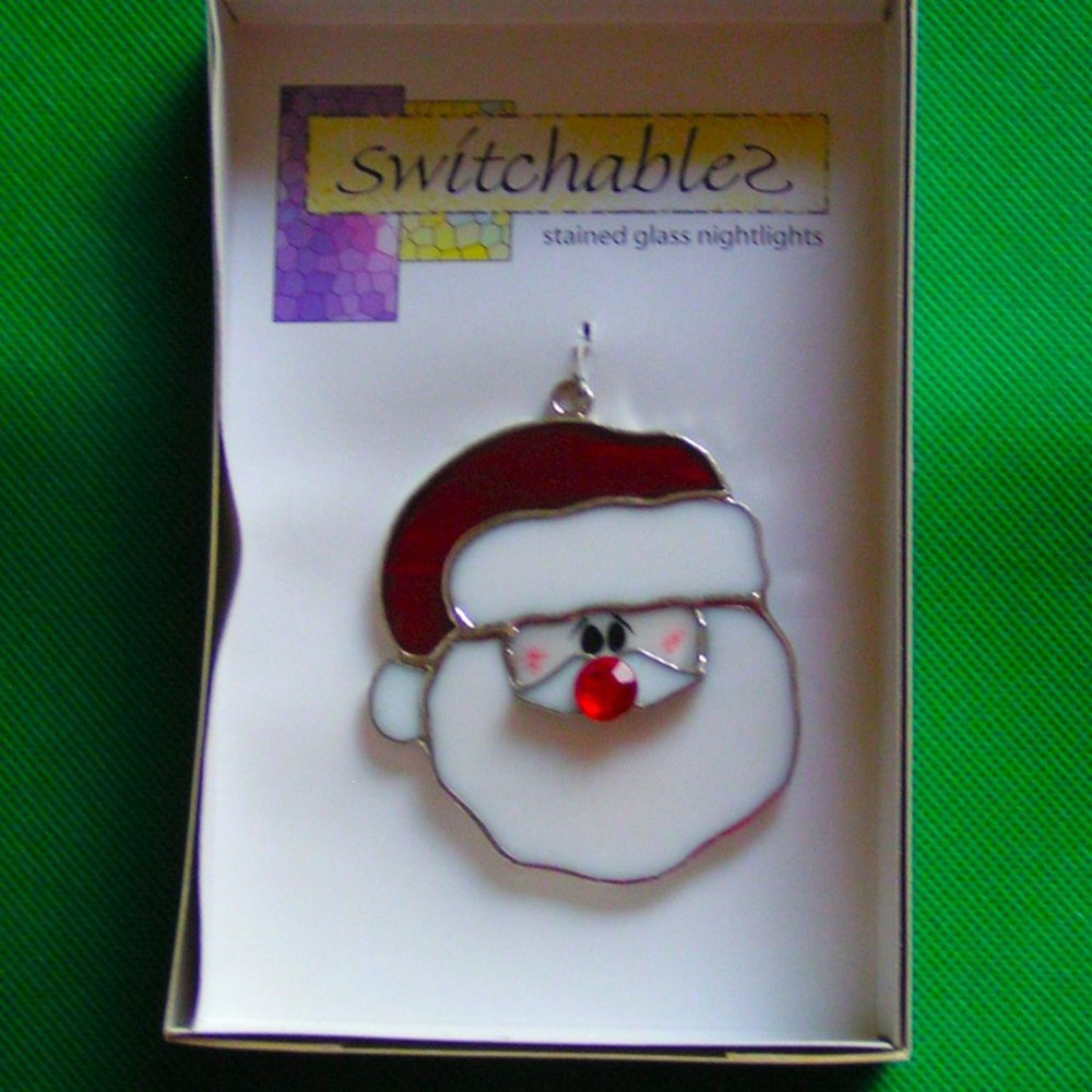 SWITCHABLES STAINED GLASS XMAS SANTA